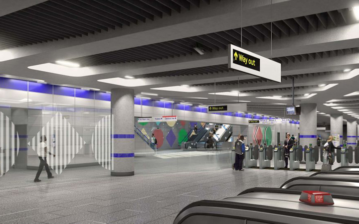 Daniel Buren . Tottenham Station . London